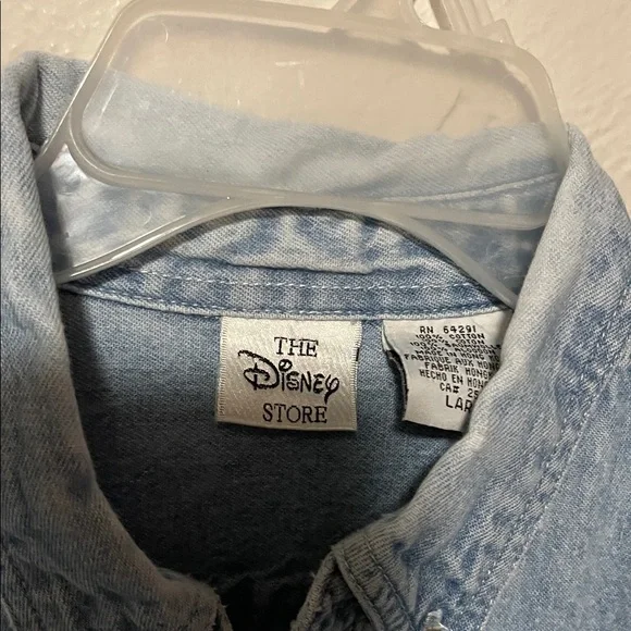 Disney Vintage Denim Blue Shirt with Embroidered Design - Picture 4 of 8